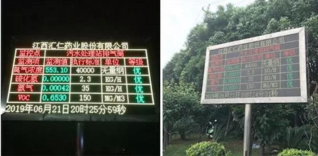 匯仁藥業(yè)污染物監(jiān)測(cè)屏